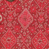 Red Brocade Nehru Jacket with Self-Texture